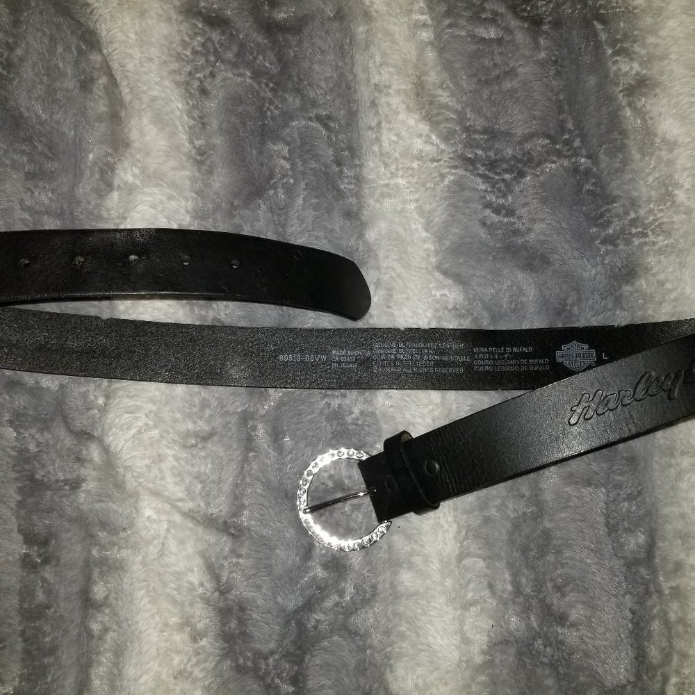 Harley-Davidson Women's Belt and Belt Buckle sz L